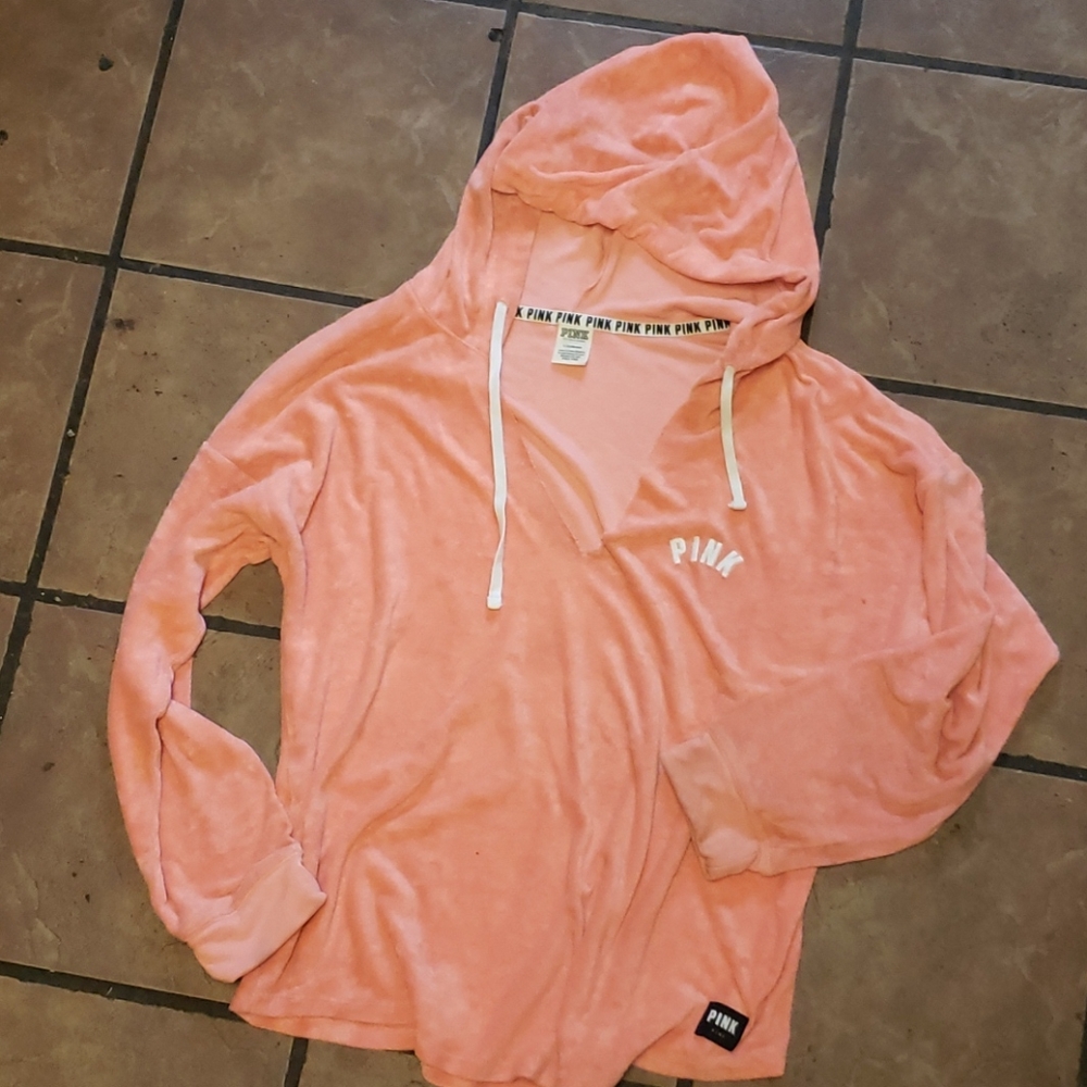 Pink terrycloth hoodie by Pink